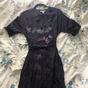 Navy blue wrap dress